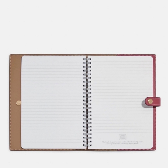 Coach | Bags | Coach Stripe Heart Print Notebook In Signature Canvas ...